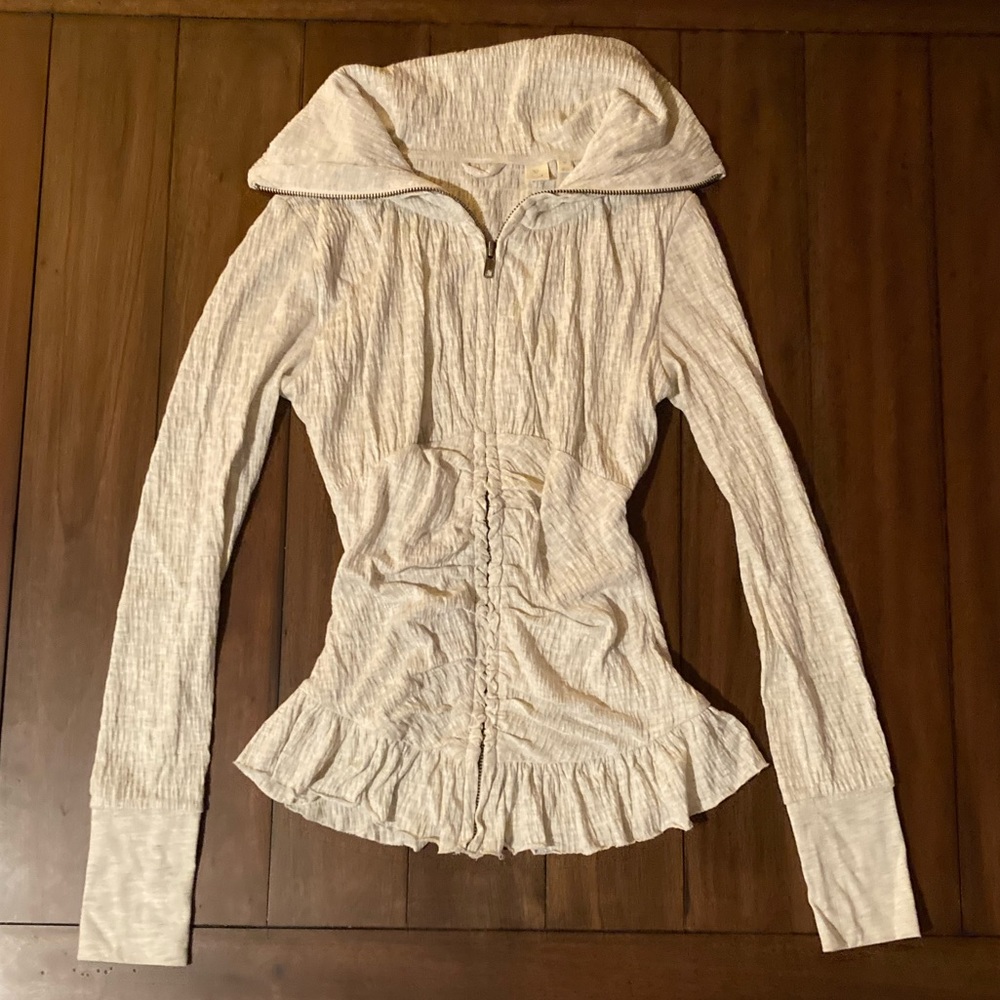 Anthropologie Womens zip up jacket